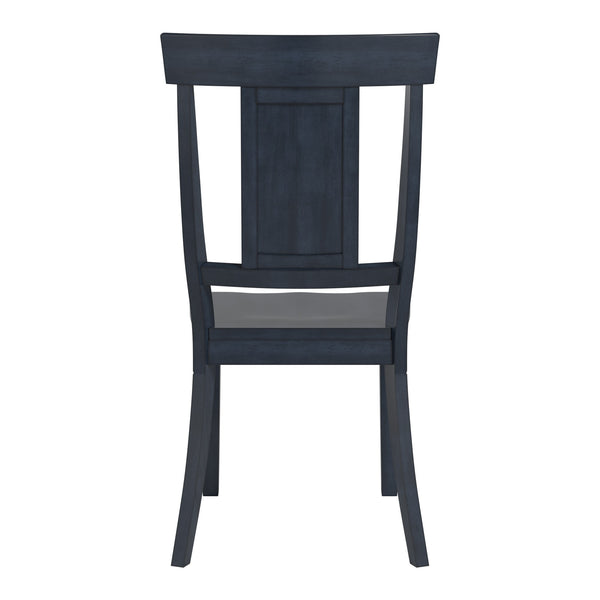 Lea Rubberwood Panel Back Dining Chair Set with Contoured Seat for Classic Rooms