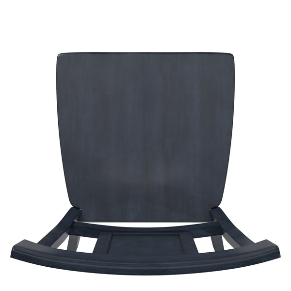Lea Rubberwood Panel Back Dining Chair Set with Contoured Seat for Classic Rooms