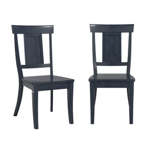 Lea Rubberwood Panel Back Dining Chair Set with Contoured Seat for Classic Rooms