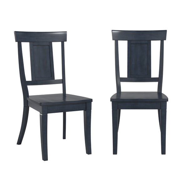 Lea Rubberwood Panel Back Dining Chair Set with Contoured Seat for Classic Rooms