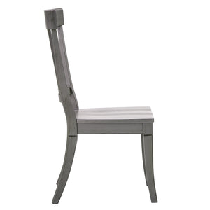 Lea Rubberwood Panel Back Dining Chair Set with Contoured Seat for Classic Rooms