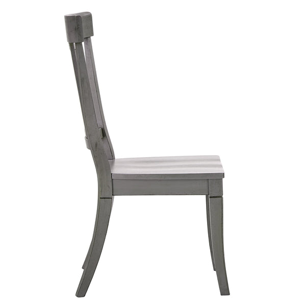 Lea Rubberwood Panel Back Dining Chair Set with Contoured Seat for Classic Rooms