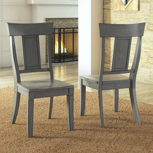 Lea Rubberwood Panel Back Dining Chair Set with Contoured Seat for Classic Rooms
