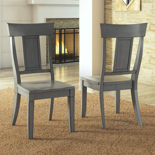 Lea Rubberwood Panel Back Dining Chair Set with Contoured Seat for Classic Rooms