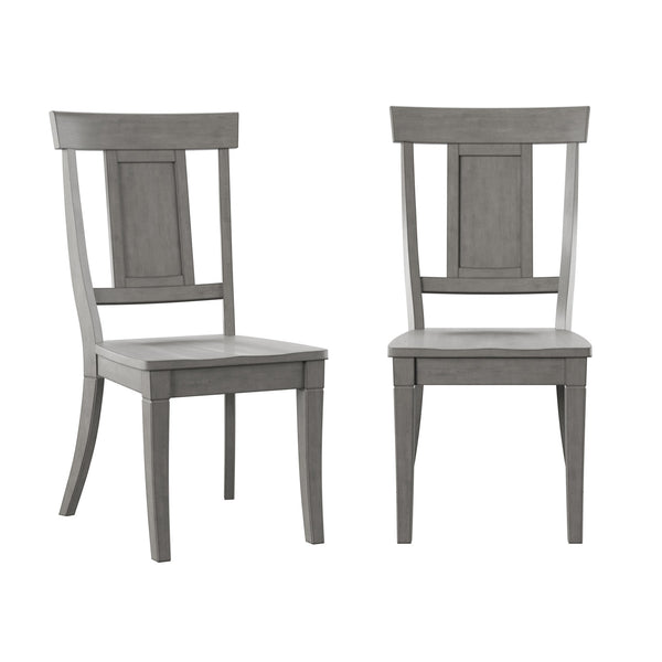Lea Rubberwood Panel Back Dining Chair Set with Contoured Seat for Classic Rooms