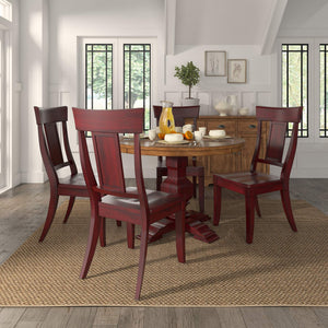 Lea Rubberwood Panel Back Dining Chair Set with Contoured Seat for Classic Rooms