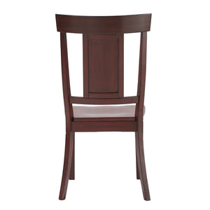 Lea Rubberwood Panel Back Dining Chair Set with Contoured Seat for Classic Rooms
