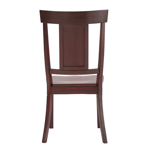 Lea Rubberwood Panel Back Dining Chair Set with Contoured Seat for Classic Rooms