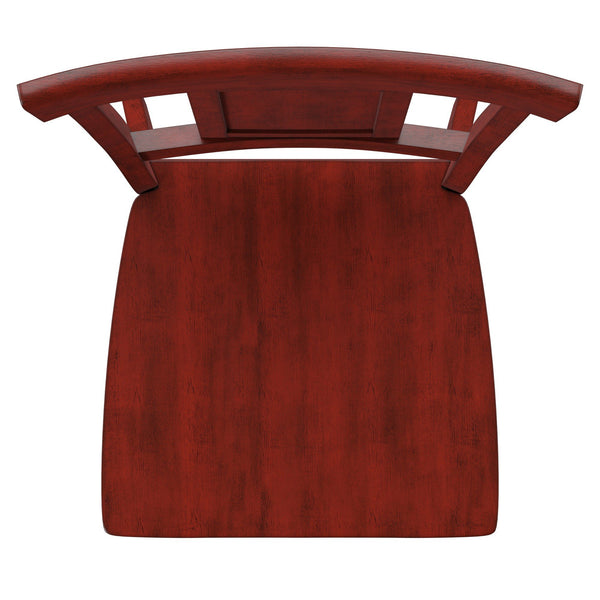Lea Rubberwood Panel Back Dining Chair Set with Contoured Seat for Classic Rooms