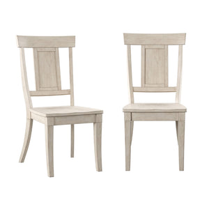 Lea Rubberwood Panel Back Dining Chair Set with Contoured Seat for Classic Rooms