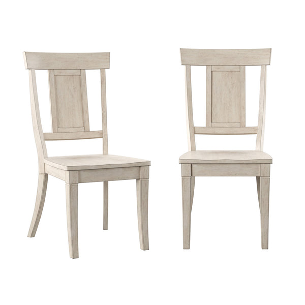 Lea Rubberwood Panel Back Dining Chair Set with Contoured Seat for Classic Rooms