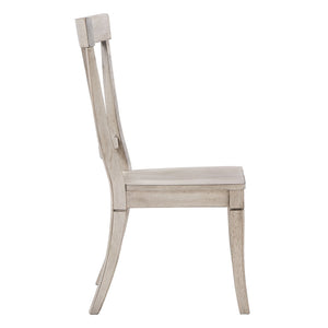 Lea Rubberwood Panel Back Dining Chair Set with Contoured Seat for Classic Rooms