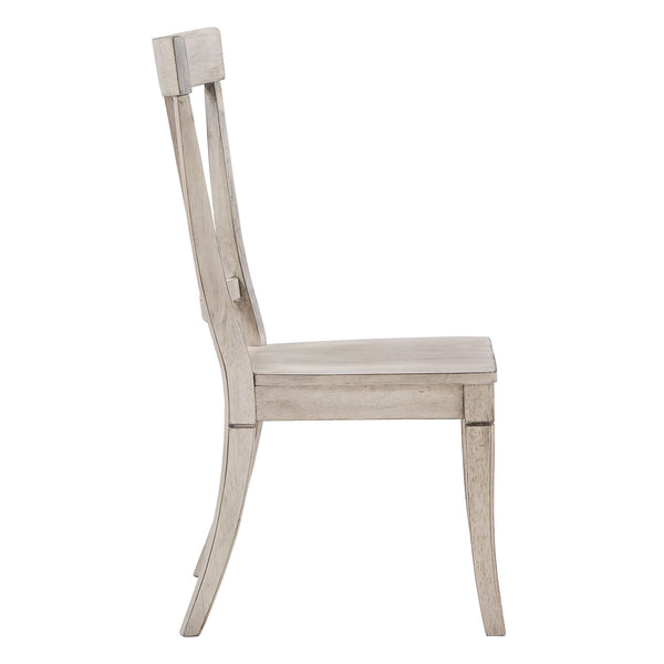 Lea Rubberwood Panel Back Dining Chair Set with Contoured Seat for Classic Rooms