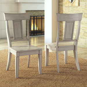 Lea Rubberwood Panel Back Dining Chair Set with Contoured Seat for Classic Rooms