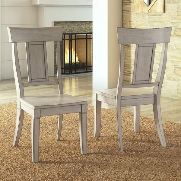 Lea Rubberwood Panel Back Dining Chair Set with Contoured Seat for Classic Rooms