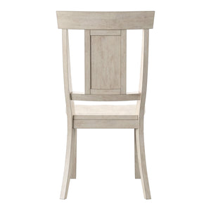 Lea Rubberwood Panel Back Dining Chair Set with Contoured Seat for Classic Rooms