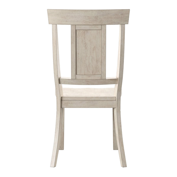 Lea Rubberwood Panel Back Dining Chair Set with Contoured Seat for Classic Rooms