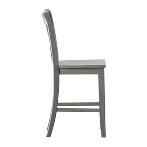 Lea Solid Rubberwood Counter Stools Set of 2 with X-cross Back Farmhouse Style