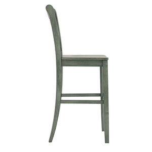 Lea Rubberwood Cross Back Barstools Farmhouse Kitchen Island Set of Two
