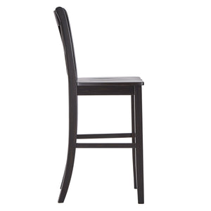 Lea Rubberwood Cross Back Barstools Farmhouse Kitchen Island Set of Two