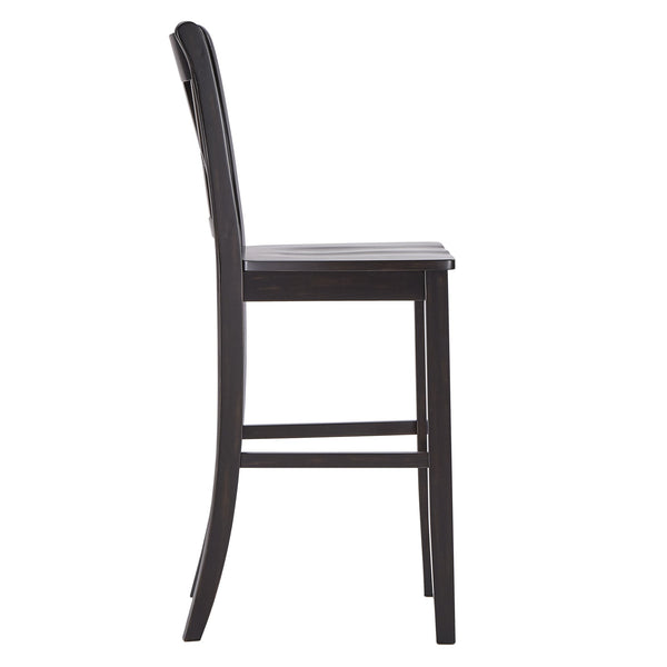 Lea Rubberwood Cross Back Barstools Farmhouse Kitchen Island Set of Two
