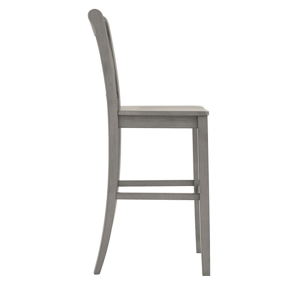 Lea Rubberwood Cross Back Barstools Farmhouse Kitchen Island Set of Two