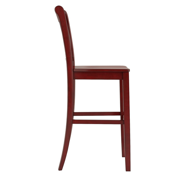 Lea Rubberwood Cross Back Barstools Farmhouse Kitchen Island Set of Two