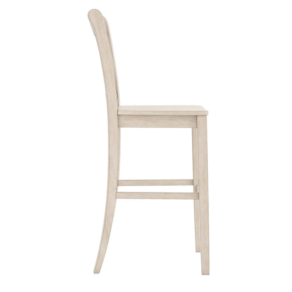 Lea Rubberwood Cross Back Barstools Farmhouse Kitchen Island Set of Two