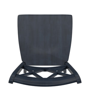 Rubberwood Cross Back Farmhouse Dining Chairs Set of 2 with Contoured Seat