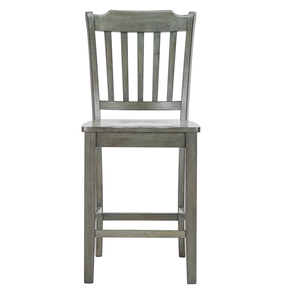 Lea Solid Rubberwood Spindle Back Counter Stools Farmhouse Set of Two