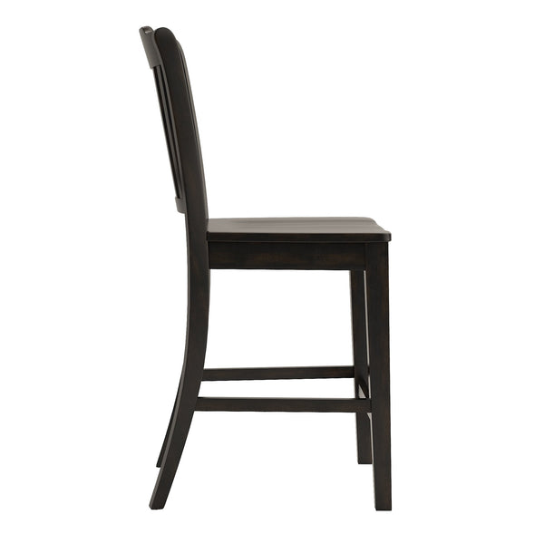 Lea Solid Rubberwood Spindle Back Counter Stools Farmhouse Set of Two