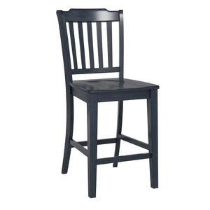 Lea Solid Rubberwood Spindle Back Counter Stools Farmhouse Set of Two