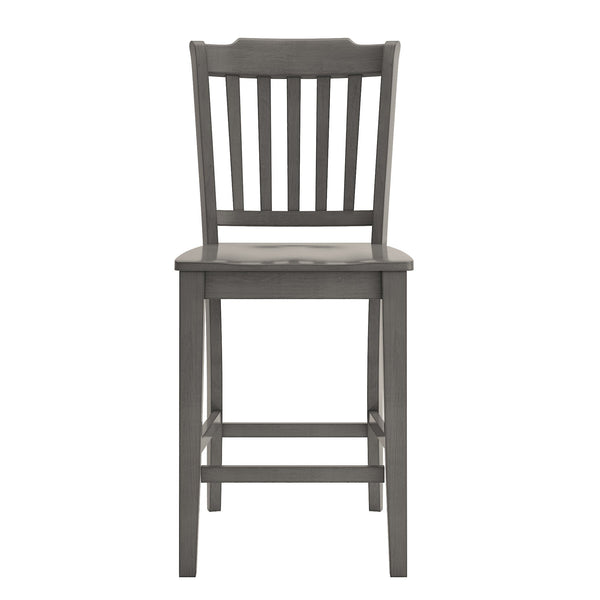 Lea Solid Rubberwood Spindle Back Counter Stools Farmhouse Set of Two