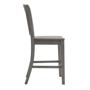 Lea Solid Rubberwood Spindle Back Counter Stools Farmhouse Set of Two