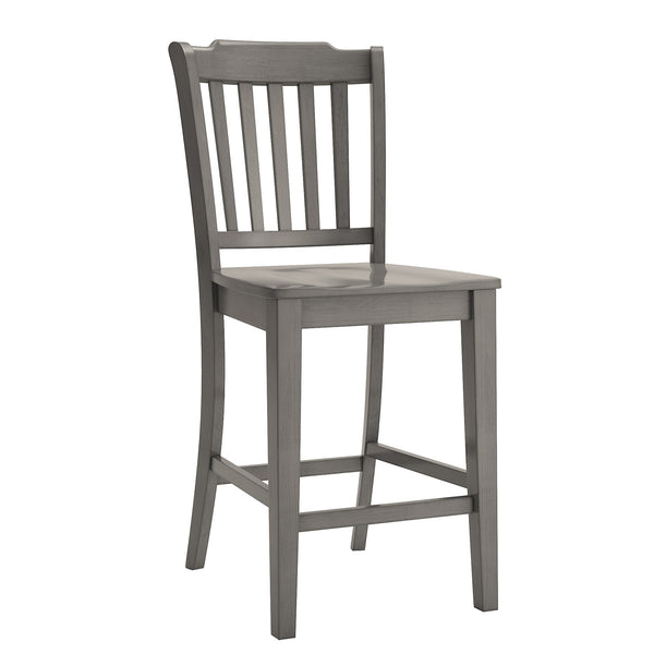 Lea Solid Rubberwood Spindle Back Counter Stools Farmhouse Set of Two