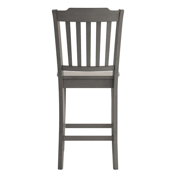 Lea Solid Rubberwood Spindle Back Counter Stools Farmhouse Set of Two