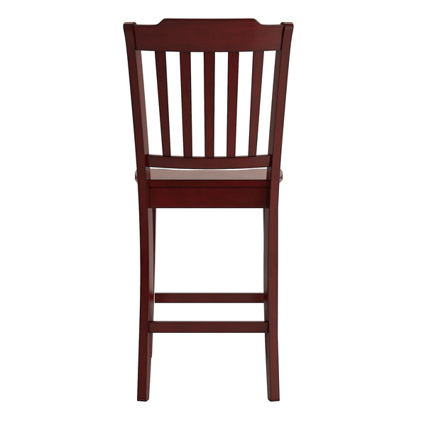 Lea Solid Rubberwood Spindle Back Counter Stools Farmhouse Set of Two