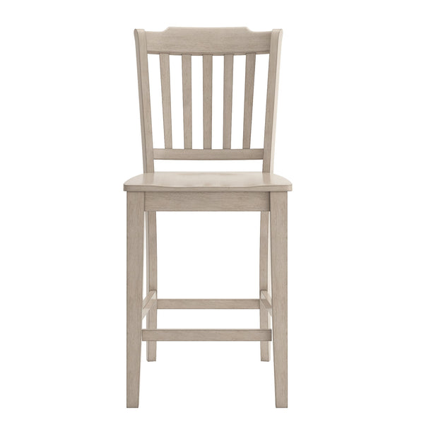 Lea Solid Rubberwood Spindle Back Counter Stools Farmhouse Set of Two