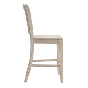 Lea Solid Rubberwood Spindle Back Counter Stools Farmhouse Set of Two