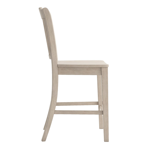 Lea Solid Rubberwood Spindle Back Counter Stools Farmhouse Set of Two
