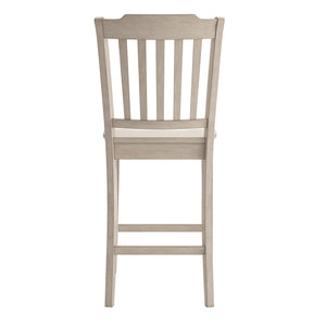 Lea Solid Rubberwood Spindle Back Counter Stools Farmhouse Set of Two