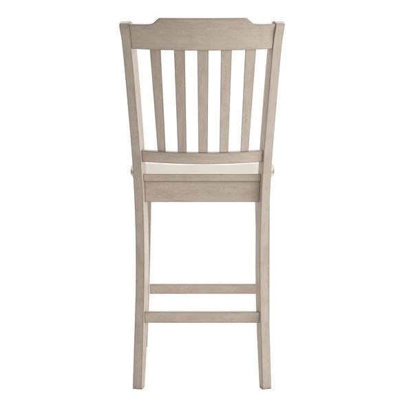 Lea Solid Rubberwood Spindle Back Counter Stools Farmhouse Set of Two