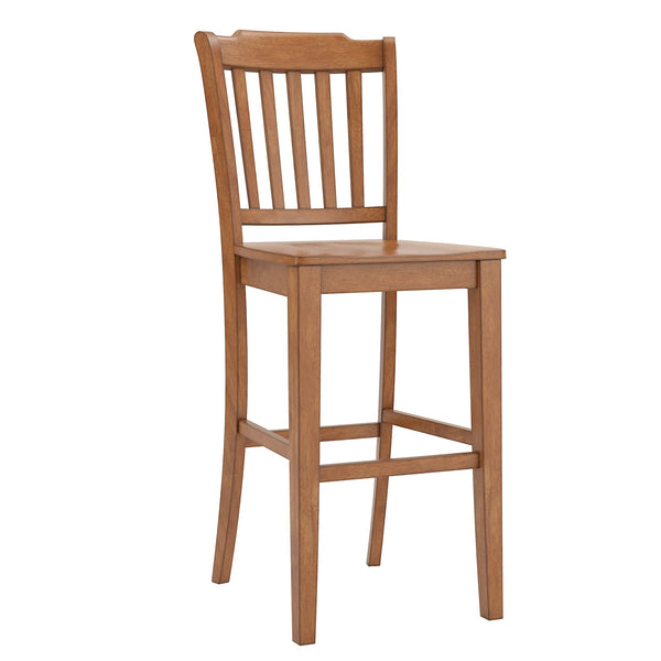 Lea Rubberwood Spindle Back Bar Stools Farmhouse Set of Two for Kitchen Islands