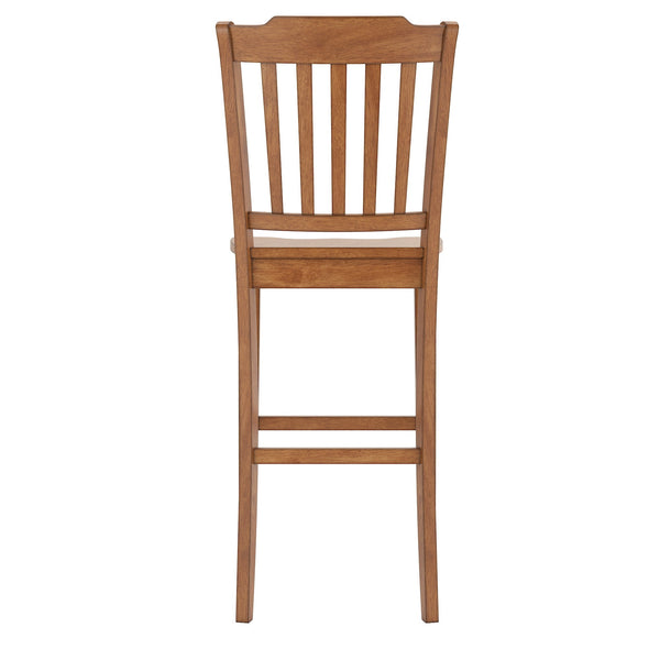 Lea Rubberwood Spindle Back Bar Stools Farmhouse Set of Two for Kitchen Islands