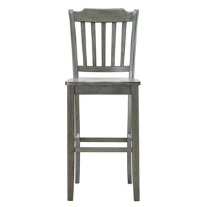 Lea Rubberwood Spindle Back Bar Stools Farmhouse Set of Two for Kitchen Islands