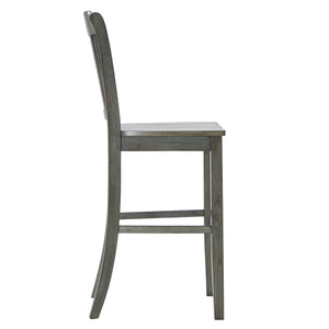 Lea Rubberwood Spindle Back Bar Stools Farmhouse Set of Two for Kitchen Islands