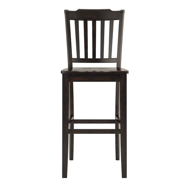 Lea Rubberwood Spindle Back Bar Stools Farmhouse Set of Two for Kitchen Islands