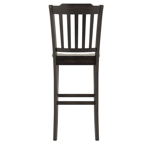 Lea Rubberwood Spindle Back Bar Stools Farmhouse Set of Two for Kitchen Islands