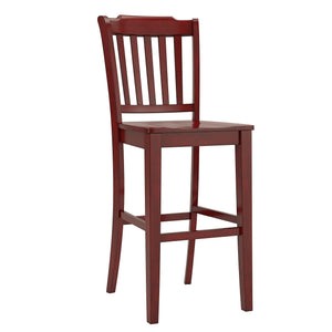 Lea Rubberwood Spindle Back Bar Stools Farmhouse Set of Two for Kitchen Islands