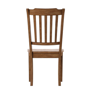 Lea Rubberwood Spindle Back Dining Chairs Set of Two Farmhouse Style Contoured Seat